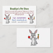 野菜まんが入ったかわいいウサギ 名刺 (正面/裏面)