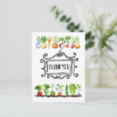 野菜をテーマにした感謝の意を表す ポストカード (スタンド正面)