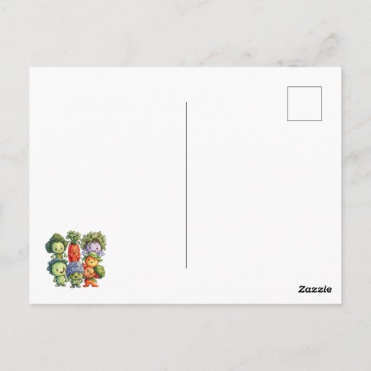 野菜をテーマにした感謝の意を表す ポストカード (裏面)