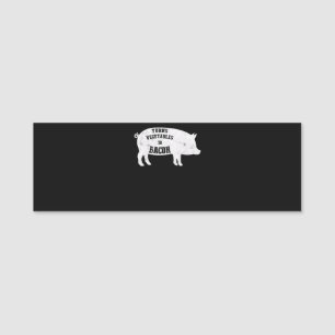 野菜をベーコンにする   BBQおもしろい愛好家 名札