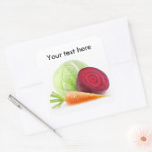 野菜を切る スクエアシール (封筒)