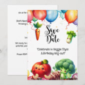 野菜を基盤とした Vegetarian への感謝 招待状 (正面/裏面)