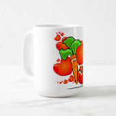 野菜を愛し、マグカップ コーヒーマグカップ (正面左)