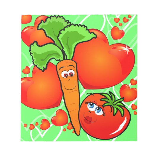 野菜を愛し、メモ帳 ノートパッド (正面)