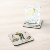 野菜を持つ男の子は、「コスチュームからの54をめっきします コースター (右側)