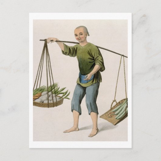 野菜を持つ男の子，プレート54 'コスチューム ポストカード (正面)