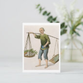 野菜を持つ男の子，プレート54 'コスチューム ポストカード (スタンド正面)