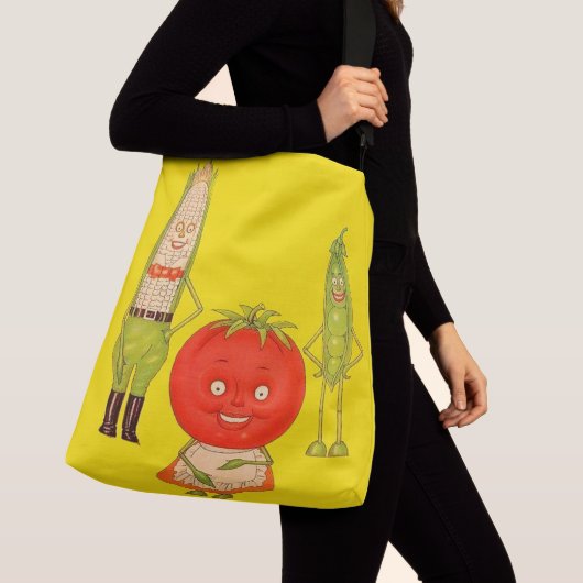 野菜を満たす クロスボディバッグ (クローズアップ)