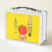 野菜を満たす メタルランチボックス (裏面)