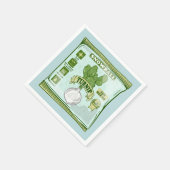 野菜を育てるカブの種 スタンダードカクテルナプキン (角)