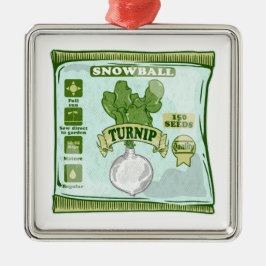 野菜を育てるカブの種 メタルオーナメント