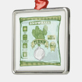 野菜を育てるカブの種 メタルオーナメント (左)