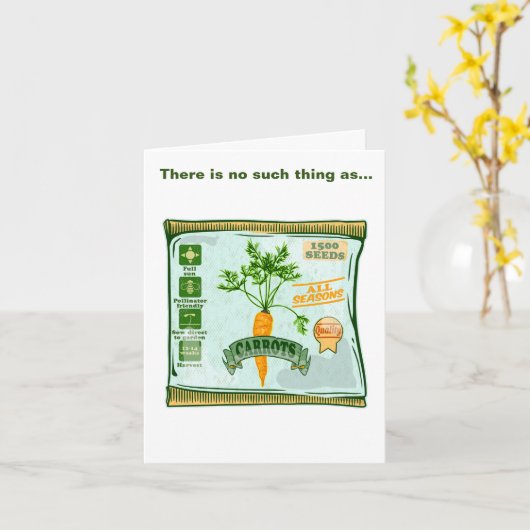 野菜を育てるニンジンの種 カード (黄色い花)
