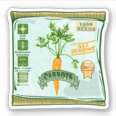野菜を育てるニンジンの種 シール (正面)