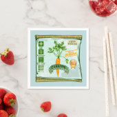 野菜を育てるニンジンの種 スタンダードカクテルナプキン (インサイチュ)