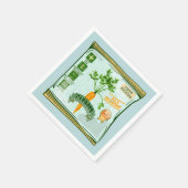 野菜を育てるニンジンの種 スタンダードカクテルナプキン (角)