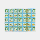 野菜を育てるニンジンの種 フリースブランケット (正面(横))