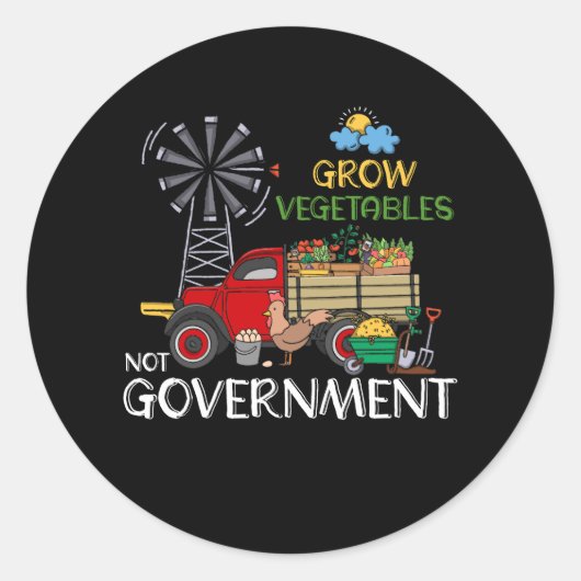 野菜を育てるリベルタリアンランチホームステッドガーデン ラウンドシール (正面)