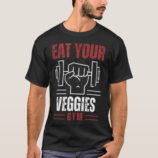 野菜を食べよう - ヴィーガン - 運動 - ジム - Tシャツ (正面)
