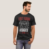 野菜を食べよう - ヴィーガン - 運動 - ジム - Tシャツ (正面フル)