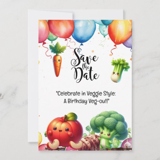 野菜を食べることへの感謝 招待状 (正面)