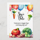 野菜を食べることへの感謝 招待状 (正面/裏面)