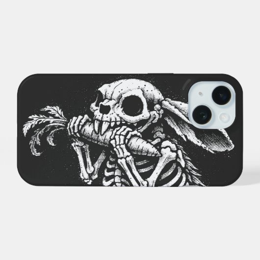 野菜を食べろ - BurnsInHellによるデッドラビット iPhone 15ケース (裏面横)