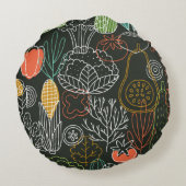 野菜アイコン ラウンドクッション (裏面)