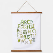 野菜アルファベット – 果物と野菜アルファベット 吊り下げ型タペストリー (正面)