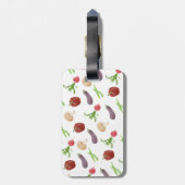 野菜イラストレーション模様 ラゲッジタグ (裏面縦)
