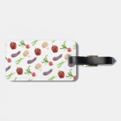 野菜イラストレーション模様 ラゲッジタグ (裏面横)
