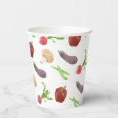 野菜イラストレーション模様 紙コップ (裏面)