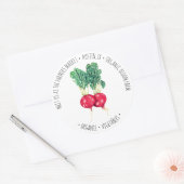 野菜イラストレーション⎢ファームラウンドステッカー ラウンドシール (封筒)