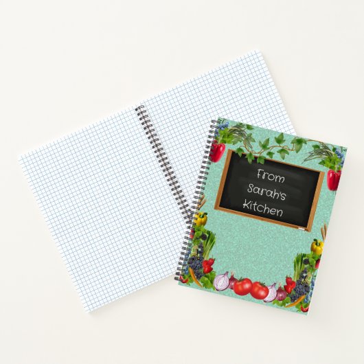 野菜インスパイアパーソナライズされたレシピ ノートブック (内部)