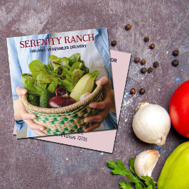 野菜オーガニックの配送，農場 スクエア名刺