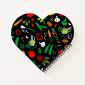 野菜カラフルアイコン手帳 ノートブック (裏面)