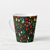 野菜カラフルアイコン カフェラテマグ (左アングル)