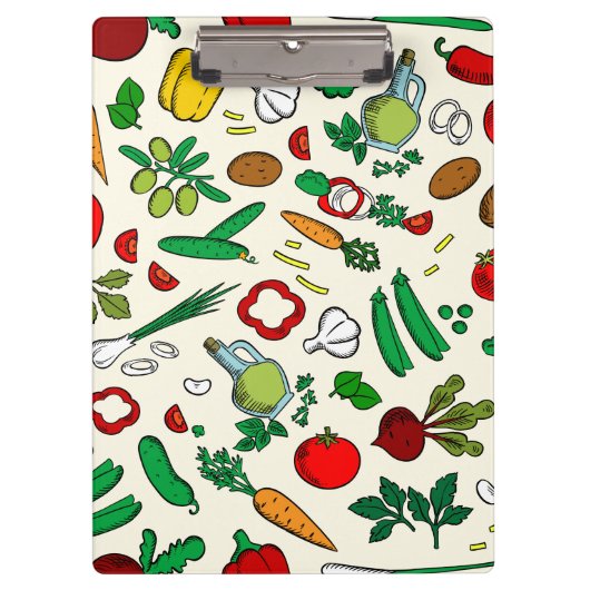 野菜カラフルアイコン クリップボード (正面)