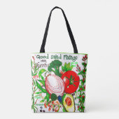 野菜カラフルアートショッピング トートバッグ (裏面)