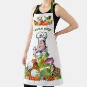 野菜カラフルビーガンシェフカスタム文字 エプロン (インサイチュ)