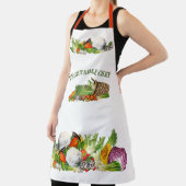野菜カラフル野菜シェフカスタム文字 エプロン (インサイチュ)