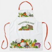 野菜カラフル野菜シェフカスタム文字 エプロン (正面)