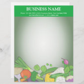 野菜カラフル類|食料品店 レターヘッド (正面/裏面)