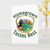 野菜ガーデナーとグルメのグリーティングカード カード (黄色い花)