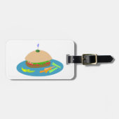 野菜サイド付きサンドイッチおもしろい食品 ラゲッジタグ (正面横)