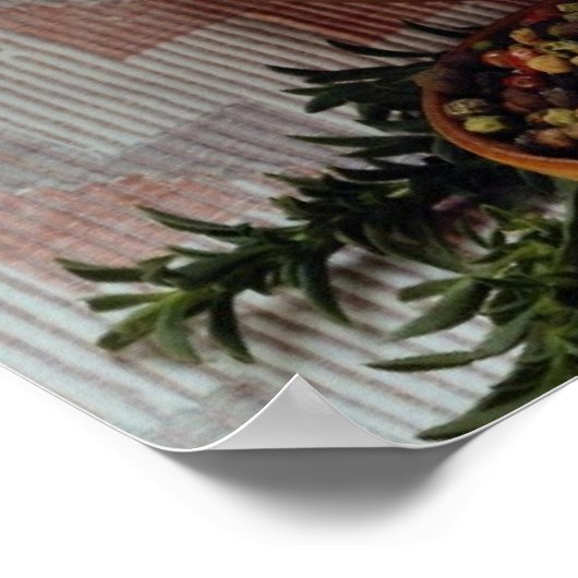 野菜サラダを混ぜたもの ポスター (角)