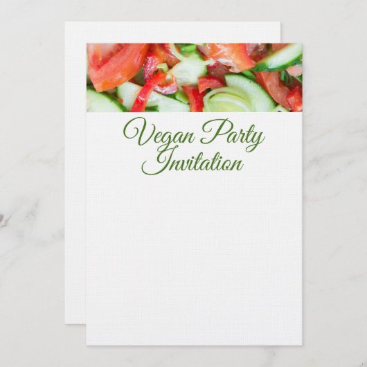 野菜サラダ 招待状 (正面/裏面)