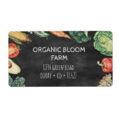 野菜シャルボードシッピング住所 シール (正面)