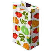 野菜シームレスビーガンパターン スモールペーパーバッグ (正面アングル)