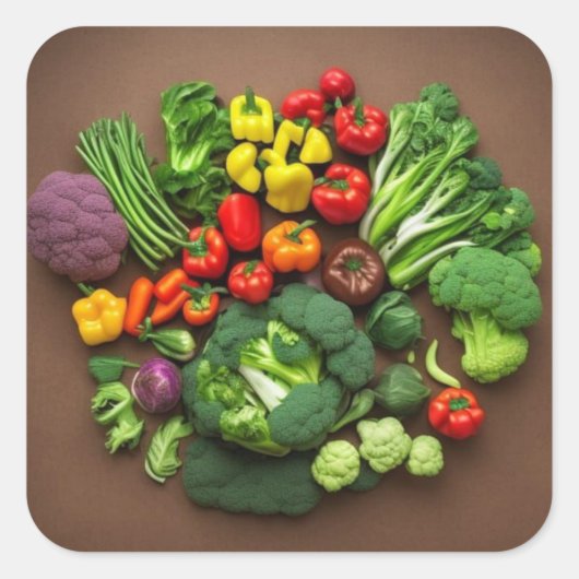 野菜スクエアステッカー スクエアシール (正面)